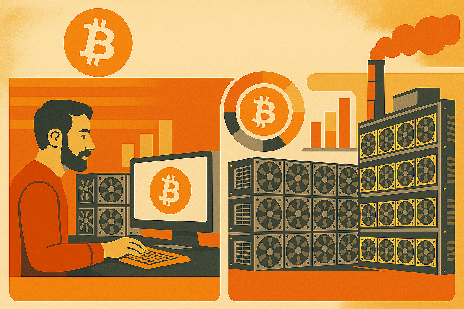 Minar Bitcoin en casa o en industria
